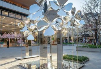 桃花雕塑通用，戶外雕塑，不銹鋼桃花雕塑廠家