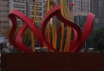 鏤空梧桐花雕塑制造商，景觀雕塑，梧桐花雕塑供給