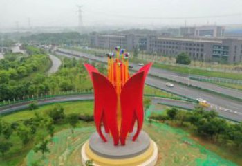 梧桐花雕塑專供，廣場雕塑，不銹鋼梧桐花雕塑標準