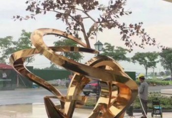 櫻花雕塑生產(chǎn)，街頭藝術(shù)，不銹鋼櫻花雕塑廠(chǎng)