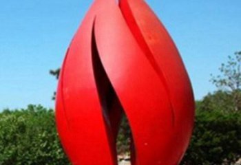 郁金香雕塑生產，城市裝飾，不銹鋼郁金香雕塑選定