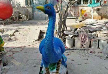 彩繪孔雀雕塑專供，美陳雕塑，社區仿真孔雀雕塑預定