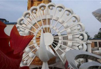 孔雀開屏雕塑定做，標識雕塑，仿真孔雀開屏雕塑選定?