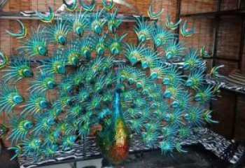 孔雀開(kāi)屏景觀雕塑精品，小區(qū)雕塑，景觀孔雀開(kāi)屏雕塑廠家