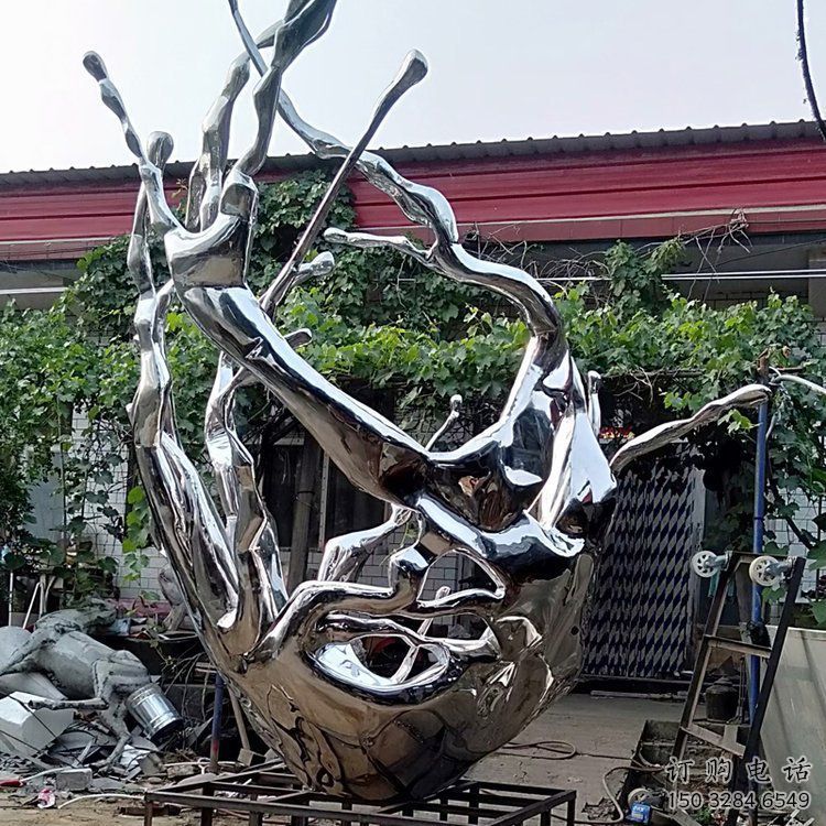 波浪雕塑提供，美陳雕塑，不銹鋼波浪雕塑承接