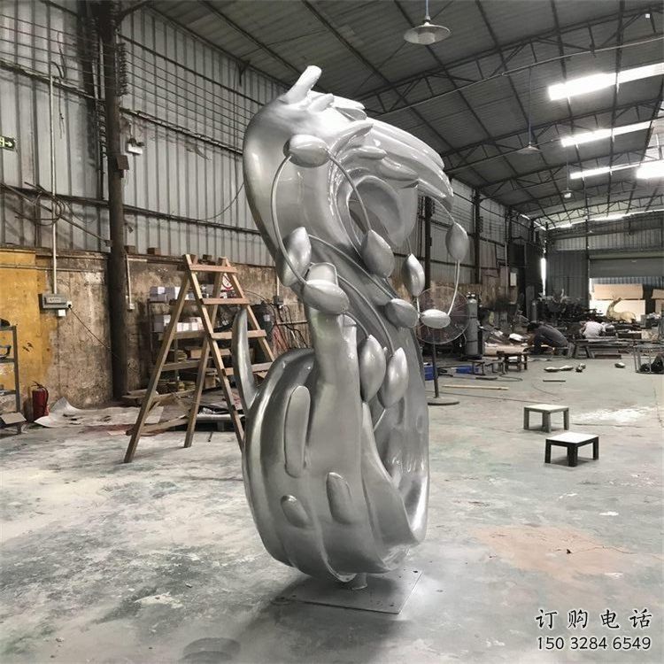 農村海浪雕塑，鏤空景觀雕塑，抽象效果