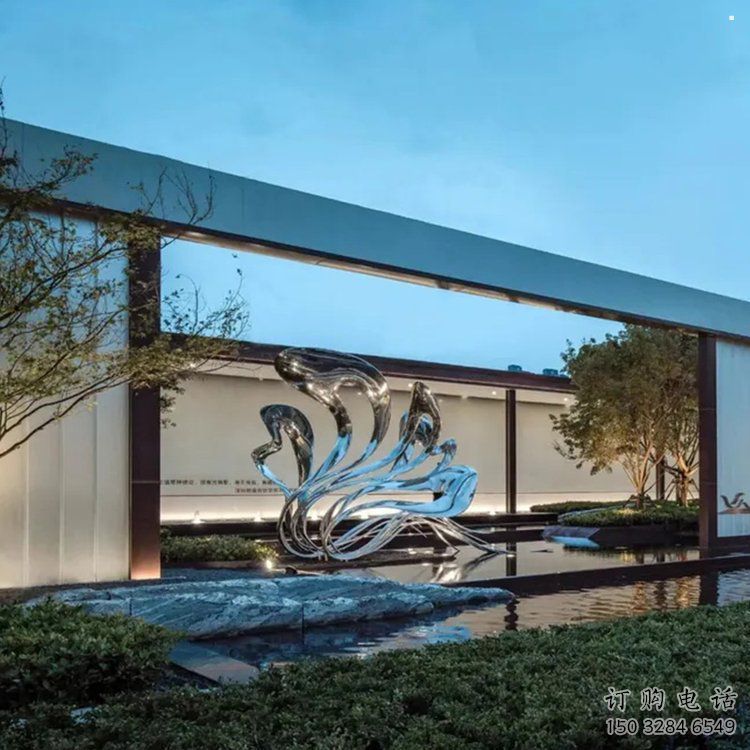 海浪紋雕塑制造，歐式風格，不銹鋼海浪紋雕塑供給