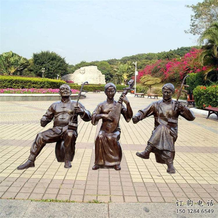 拉二胡雕塑生產商，街頭藝術，藝術民俗人物雕塑精選