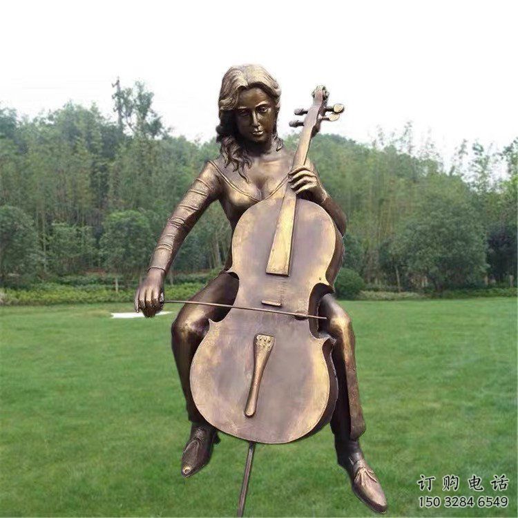 彈古箏雕塑供求，景區案例，民俗人物雕塑精選