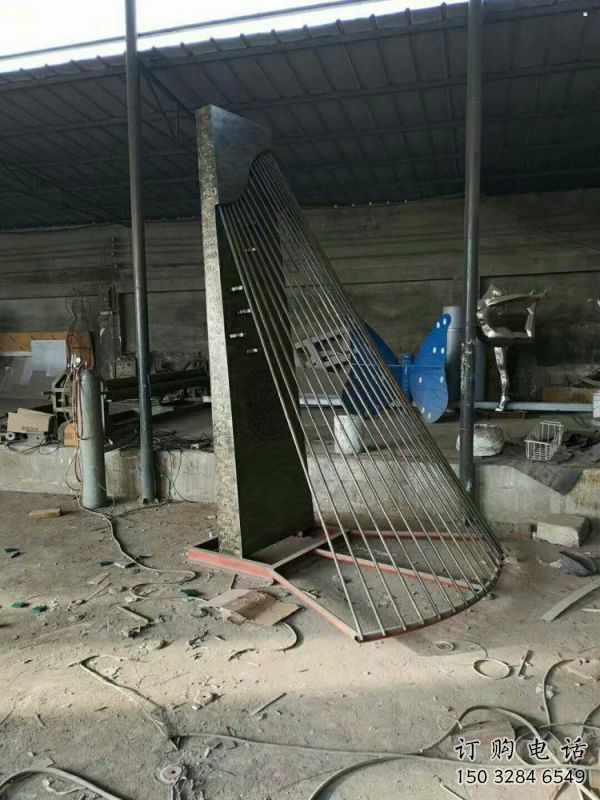 馬頭琴雕塑制造商，小區擺件，不銹鋼馬頭琴雕塑制造商