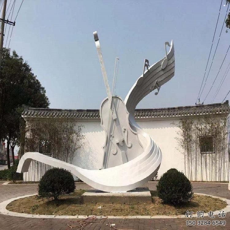 小提琴雕塑精選，景觀概念，不銹鋼小提琴雕塑生產(chǎn)