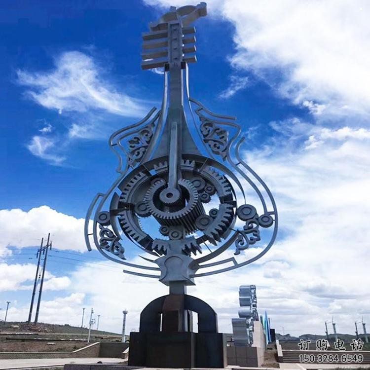 小提琴雕塑展品，公園小品，不銹鋼小提琴雕塑生產商