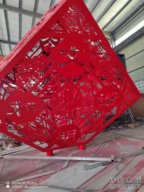 立方體雕塑提供，白鋼構件，鏤空立方體雕塑生產廠家