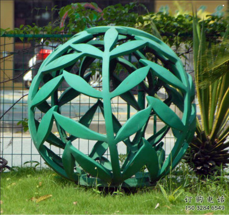 鏤空球雕塑標準，拉絲工藝烤漆鏤空球雕塑精品