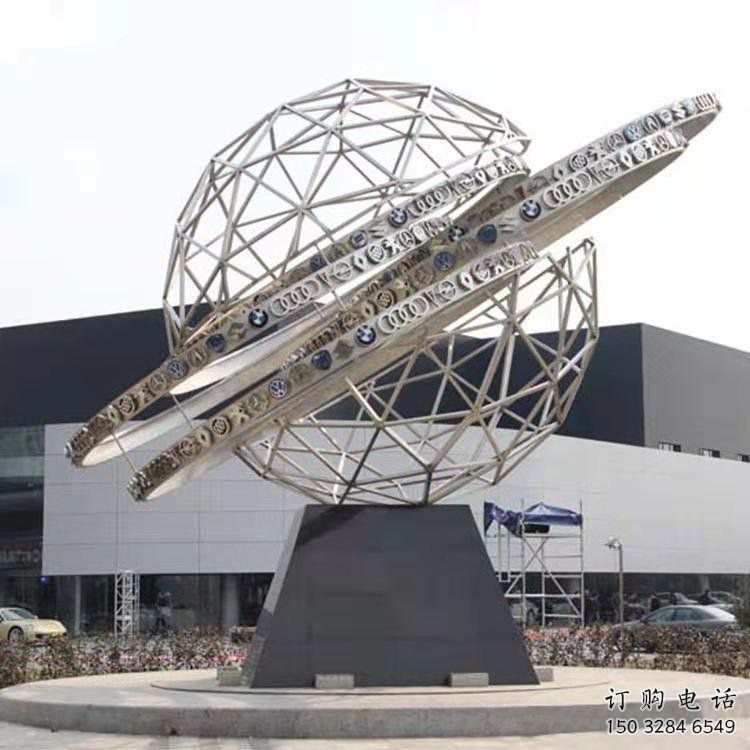 鏤空球雕塑精選，美陳雕塑，烤漆鏤空球雕塑訂做