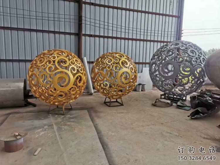 燈光球雕塑制造，廣場雕塑，制造不銹鋼燈光球雕塑廠家