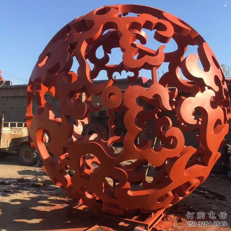 花球雕塑廠家，鍛造工藝，不銹鋼花球雕塑承接