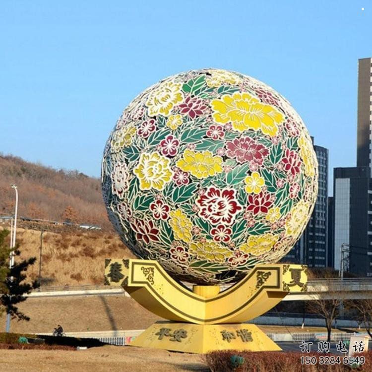 花球雕塑生產商，小區雕塑，筑不銹鋼花球雕塑優價