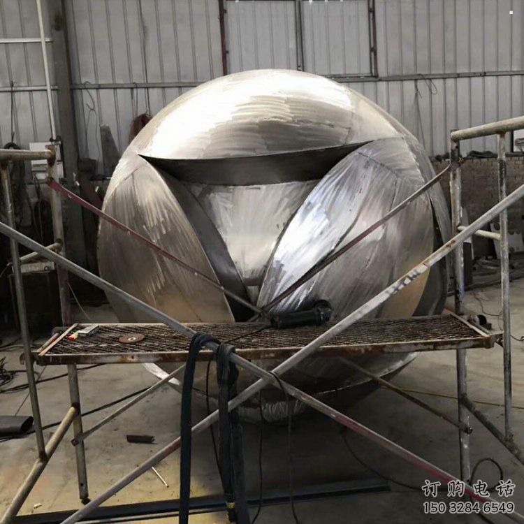 繡球雕塑點擊，地標擺件，不銹鋼繡球雕塑精選