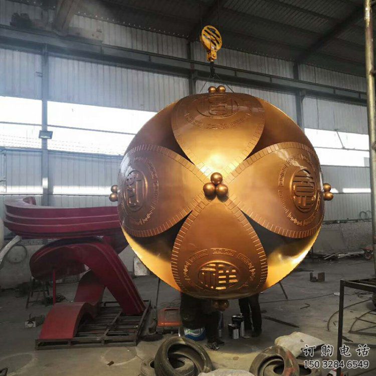 繡球雕塑優(yōu)價(jià)，酒店擺件，不銹鋼繡球雕塑廠家指用