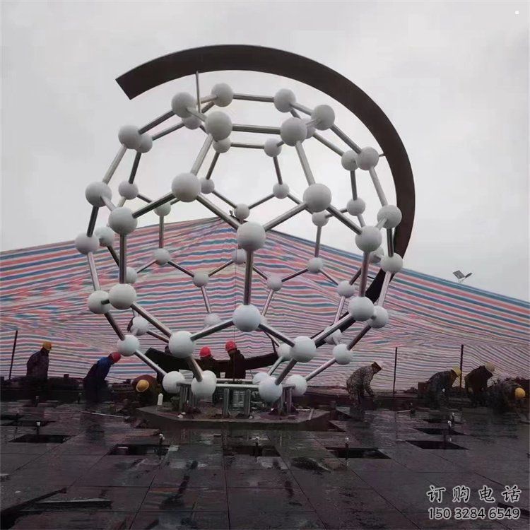 原子球雕塑廠家，戶外雕塑，不銹鋼原子球雕塑供給