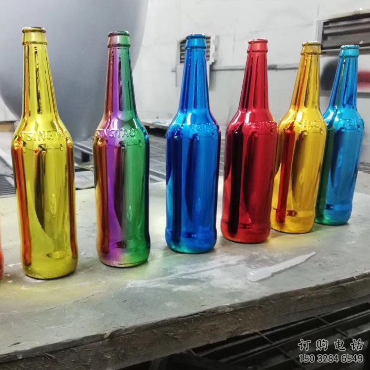 啤酒瓶雕塑觀賞型，廣場系列，玻璃鋼啤酒瓶雕塑優選