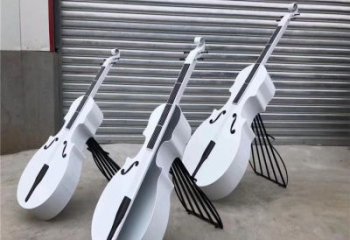 雕塑定制，小區雕塑，不銹鋼大提琴雕塑提供
