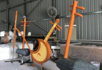 二胡雕塑優(yōu)價(jià)，村標(biāo)概念，不銹鋼二胡雕塑廠家精品