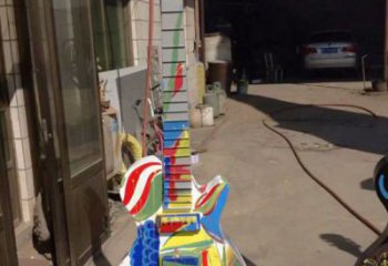 提琴雕塑預定，美陳雕塑，花園烤漆提琴雕塑承接