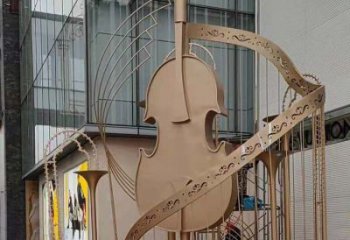 提琴雕塑批發，鍛造工藝，不銹鋼提琴雕塑承接