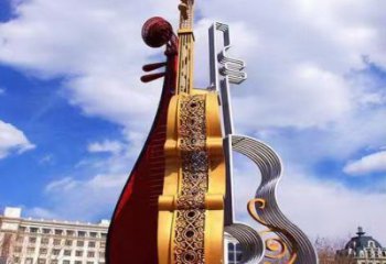 提琴雕塑特供，美陳雕塑，制造不銹鋼提琴雕塑優選