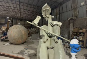 提琴雕塑制造，廣場雕塑，制造不銹鋼提琴雕塑