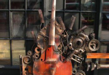 小提琴雕塑供應(yīng)，多彩藝術(shù)，不銹鋼小提琴雕塑供求