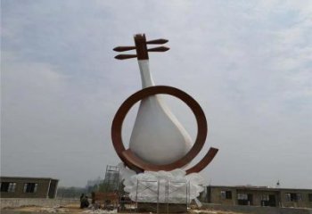 小提琴雕塑專(zhuān)供，露天雕塑，不銹鋼小提琴雕塑選用