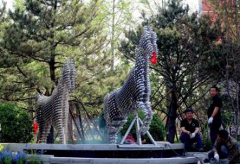 方塊馬雕塑承接，廣場系列，主題方塊馬雕塑標準