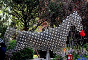 方塊馬雕塑優選，酒店擺件，門口方塊馬雕塑選定