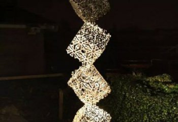 幾何體雕塑指用，中式工藝，不銹鋼幾何體雕塑指用