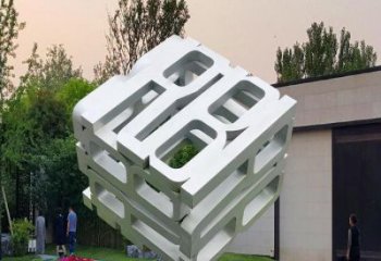 立方體雕塑訂做，多彩藝術(shù)，商業(yè)鏤空立方體雕塑制造