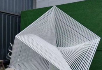 立方體雕塑服務商，街道標識，鏤空立方體雕塑定制