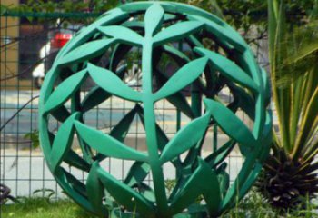 鏤空球雕塑標(biāo)準(zhǔn)，拉絲工藝烤漆鏤空球雕塑精品