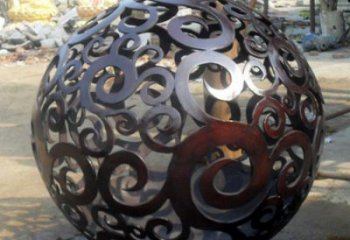 鏤空球雕塑精選，公園小品，烤漆鏤空球雕塑廠家