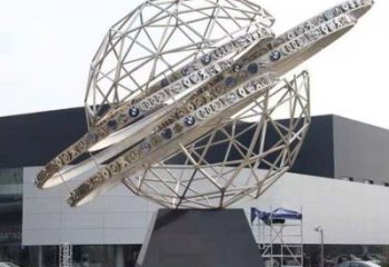 鏤空球雕塑精選，美陳雕塑，烤漆鏤空球雕塑訂做