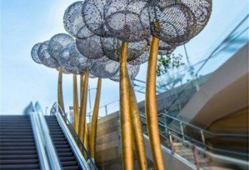 空心球雕塑優(yōu)選，拉絲工藝，鏤空空心球雕塑廠家承接