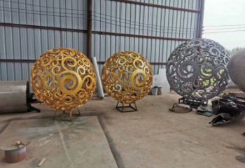 棱面球雕塑承接，城市裝飾，鏤空棱面球雕塑生產(chǎn)商