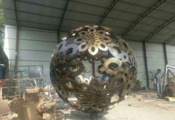 球體雕塑供應，花園小品，不銹鋼球體雕塑展品