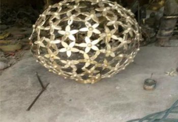 燈光球雕塑供需，室外軟裝，不銹鋼燈光球雕塑制作