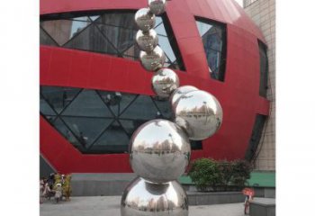 分子球雕塑生產(chǎn)商，地標(biāo)擺件，不銹鋼分子球雕塑生產(chǎn)