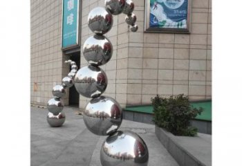 分子球雕塑供需，小區雕塑，不銹鋼分子球雕塑制造