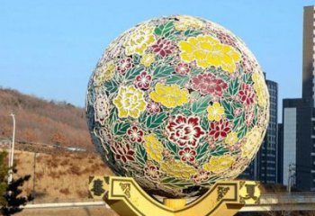 花球雕塑生產(chǎn)商，小區(qū)雕塑，筑不銹鋼花球雕塑優(yōu)價(jià)