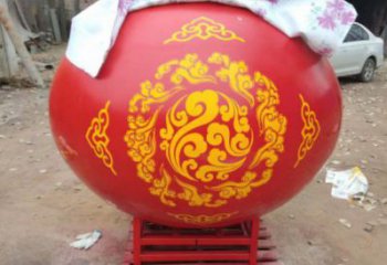 花紋球雕塑生產(chǎn)商，鍛造工藝，不銹鋼花紋球雕塑生產(chǎn)